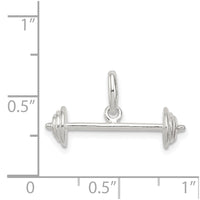 Sterling Silver Barbell Charm