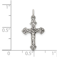 Sterling Silver Antiqued INRI Crucifix Pendant