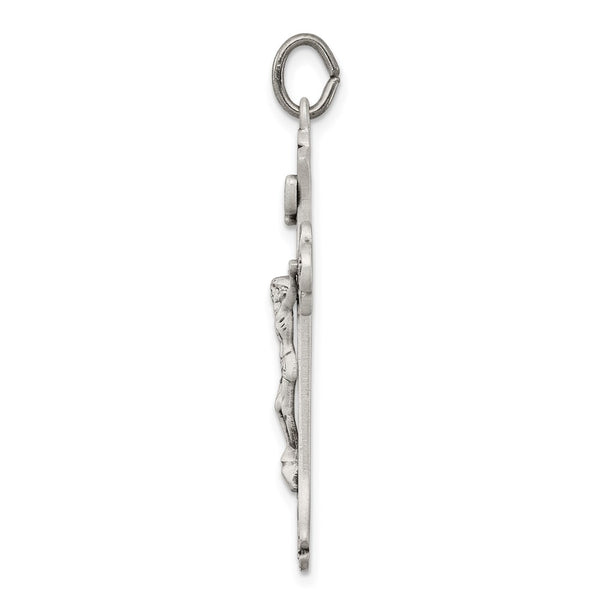 Sterling Silver Antiqued INRI Crucifix Pendant