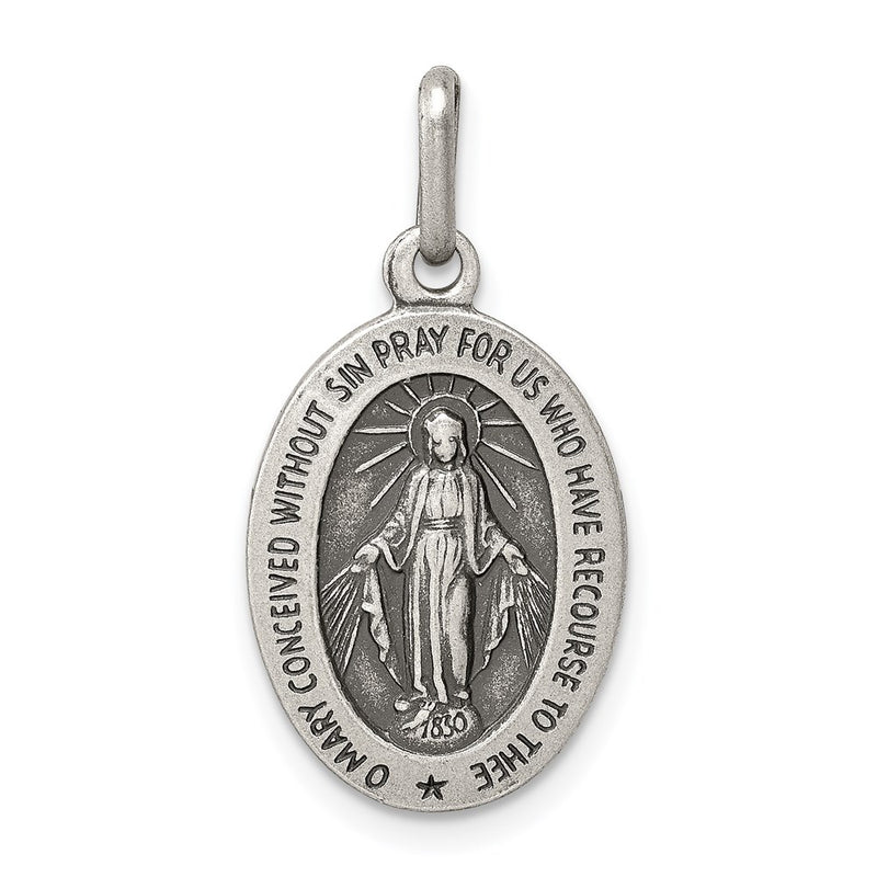 Sterling Silver Antiqued Miraculous Medal