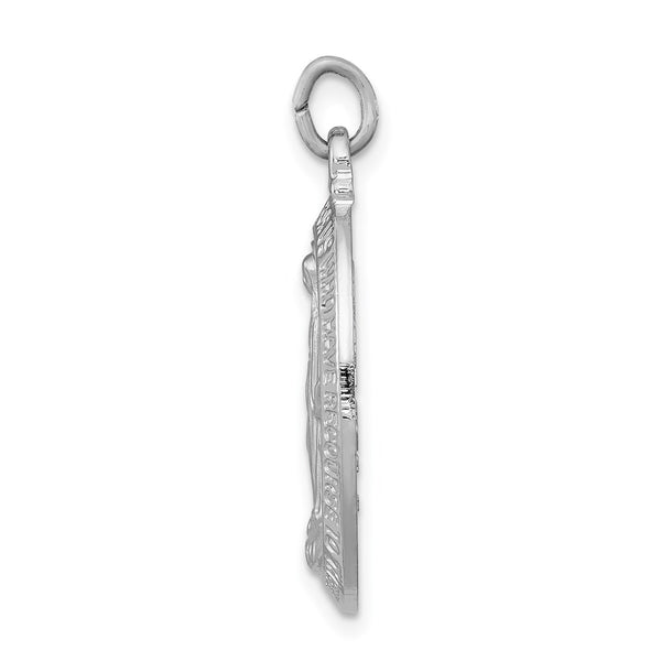 Sterling Silver Platinum-plated Miraculous Medal