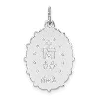 Sterling Silver Platinum-plated Miraculous Medal