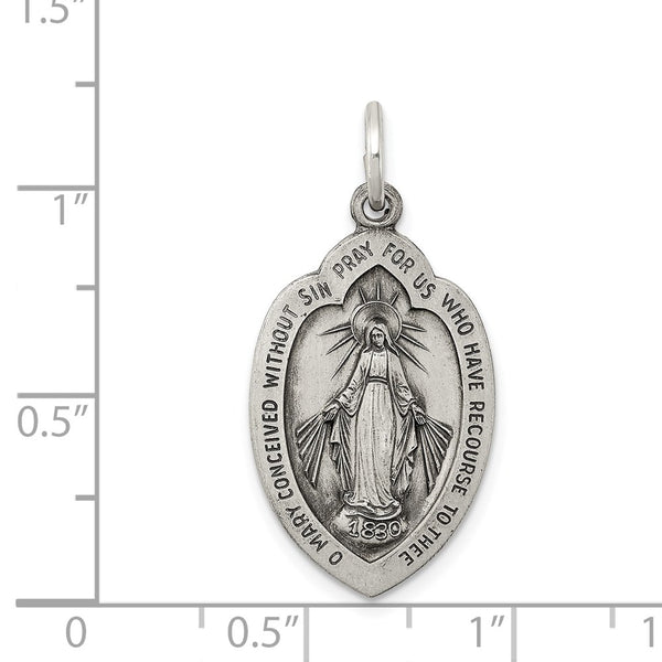 Sterling Silver Antiqued Miraculous Medal
