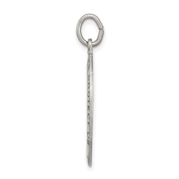 Sterling Silver Antiqued St.Christopher Soccer Medal