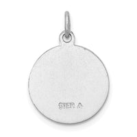 Sterling Silver Platinum-plated & Vermeil Guardian Angel Medal