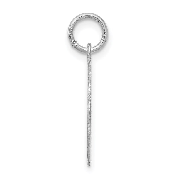 Sterling Silver/Rhodium-plated Brocaded Letter K Initial Pendant