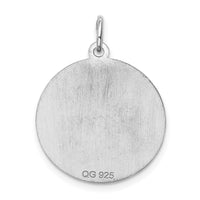 Sterling Silver Rhodium-plated Brocaded Letter B Initial Charm
