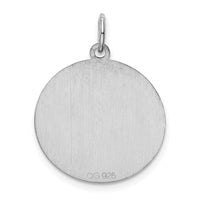 Sterling Silver Rhodium-plated Brocaded Letter J Initial Charm