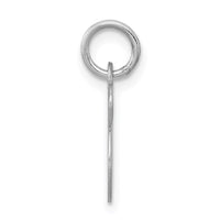 Sterling Silver Rhodium-plated Fancy Script Letter S Initial Charm