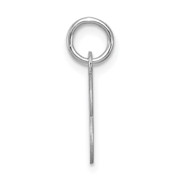 Sterling Silver Rhodium-plated Block Letter B Initial Charm