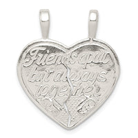 Sterling Silver Best Friend 2-piece break apart Heart Charm