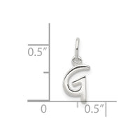 Sterling Silver Letter G Initial Charm