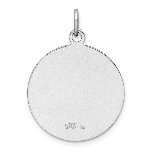Sterling Silver Platinum-plated & Gold-tone St. Anthony Medal Pendant