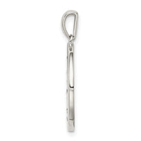 Sterling Silver Rhodium-plated & CZ Aquarius Zodiac Pendant
