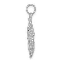 Sterling Silver Rhodium-plated Polished Cut-out Filigree Starfish Pendant