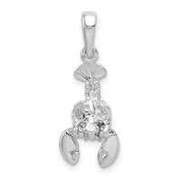 Sterling Silver Polished 3D Moveable Lobster Pendant
