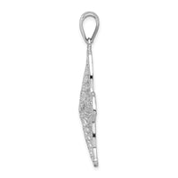 Sterling Silver Polished Filigree Starfish Pendant