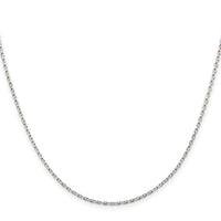 Sterling Silver 1.5mm Beveled Oval Cable Chain