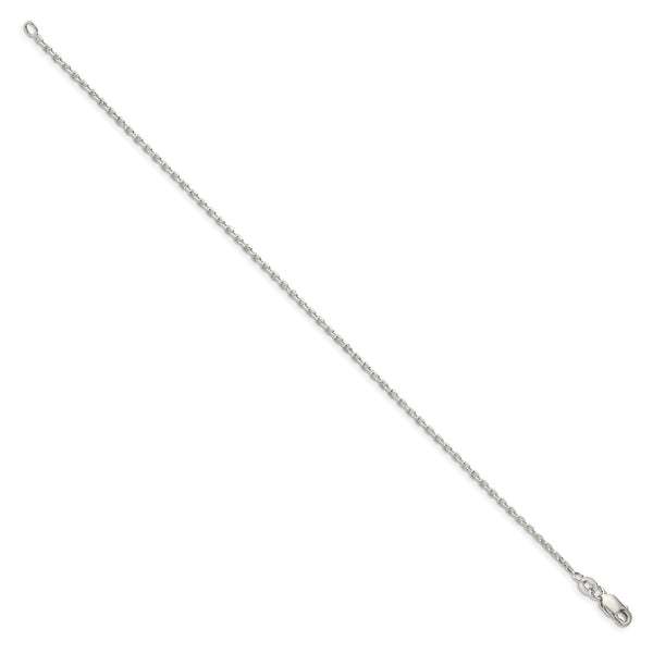 Sterling Silver 1.5mm Beveled Oval Cable Chain