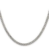 Sterling Silver Rhodium-plated 4.5mm Curb Chain