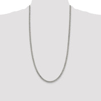 Sterling Silver Rhodium-plated 4.5mm Curb Chain