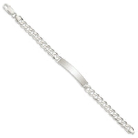 Sterling Silver Curb Link ID Bracelet