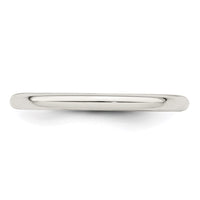 Sterling Silver 2mm Comfort Fit Size 5 Band