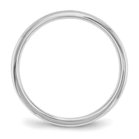 Sterling Silver Rhodium-plated 2mm Comfort Fit Size 4.5 Band
