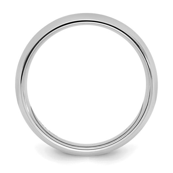 Sterling Silver Rhodium-plated 3mm Comfort Fit Size 9 Band