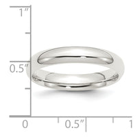 Sterling Silver 4mm Comfort Fit Size 4.5 Band