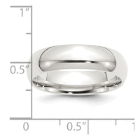 Sterling Silver 6mm Comfort Fit Size 4.5 Band