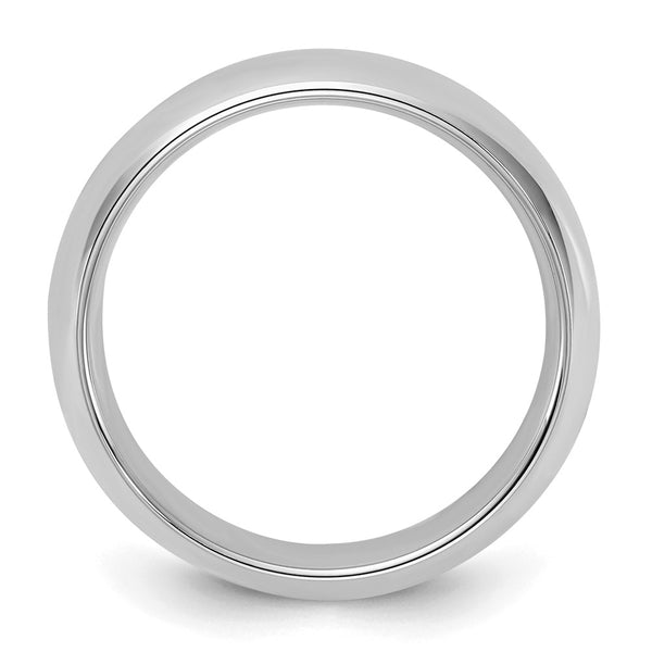 Sterling Silver Rhodium-plated 6mm Comfort Fit Size 8.5 Band
