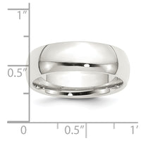 Sterling Silver 7mm Comfort Fit Size 4.5 Band