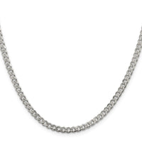 Sterling Silver 3.8mm PavÃ© Curb Chain