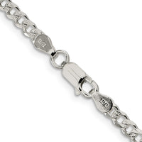Sterling Silver 3.8mm PavÃ© Curb Chain