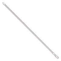 Sterling Silver 3.8mm PavÃ© Curb Chain