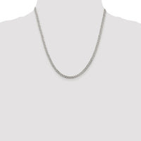 Sterling Silver Rhodium-plated 3.8mm PavÃ© Curb Chain