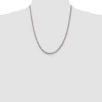 Sterling Silver Rhodium-plated 3.8mm PavÃ© Curb Chain
