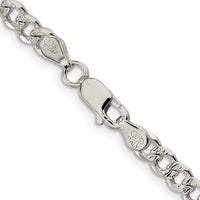 Sterling Silver 4.5mm PavÃ© Curb Chain