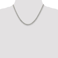 Sterling Silver 4.5mm PavÃ© Curb Chain
