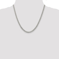 Sterling Silver 4.5mm PavÃ© Curb Chain