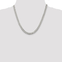 Sterling Silver 7mm PavÃ© Curb Chain
