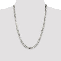 Sterling Silver 7mm PavÃ© Curb Chain