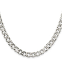 Sterling Silver 8.3mm PavÃ© Curb Chain