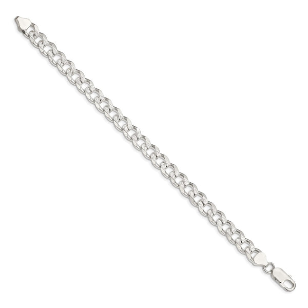 Sterling Silver 8.3mm PavÃ© Curb Chain