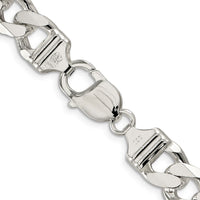 Sterling Silver 11.0mm PavÃ© Curb Chain