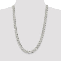 Sterling Silver 11.0mm PavÃ© Curb Chain