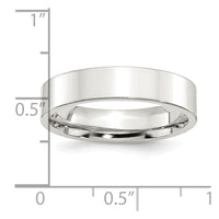 Sterling Silver 5mm Comfort Fit Flat Size 4.5 Band