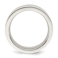 Sterling Silver 6mm Comfort Fit Flat Size 8.5 Band