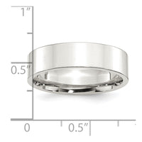 Sterling Silver 6mm Comfort Fit Flat Size 8.5 Band